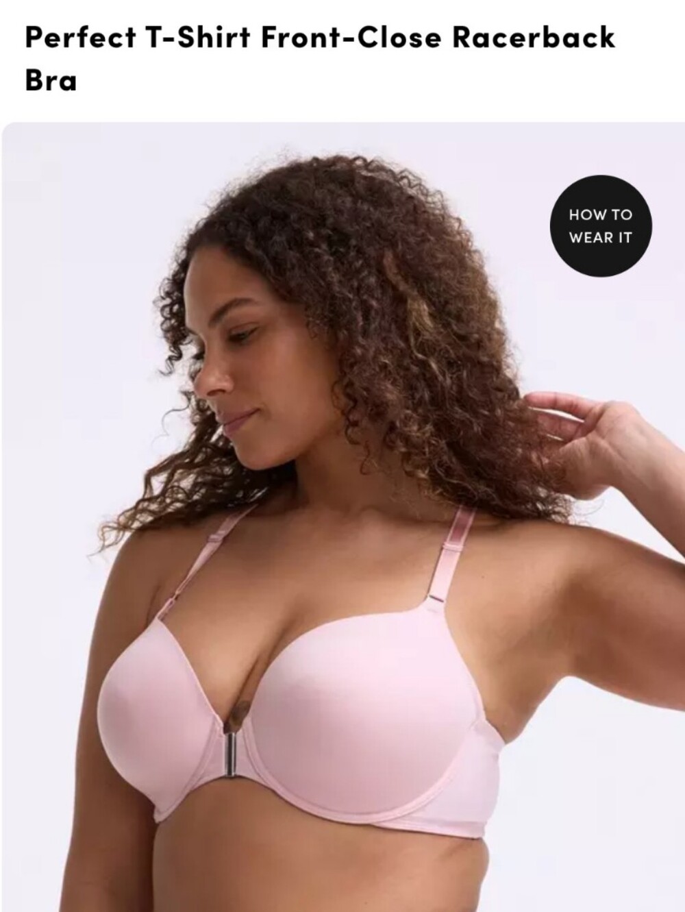 Perfect T-Shirt Front-Close Racerback Bra - Pink